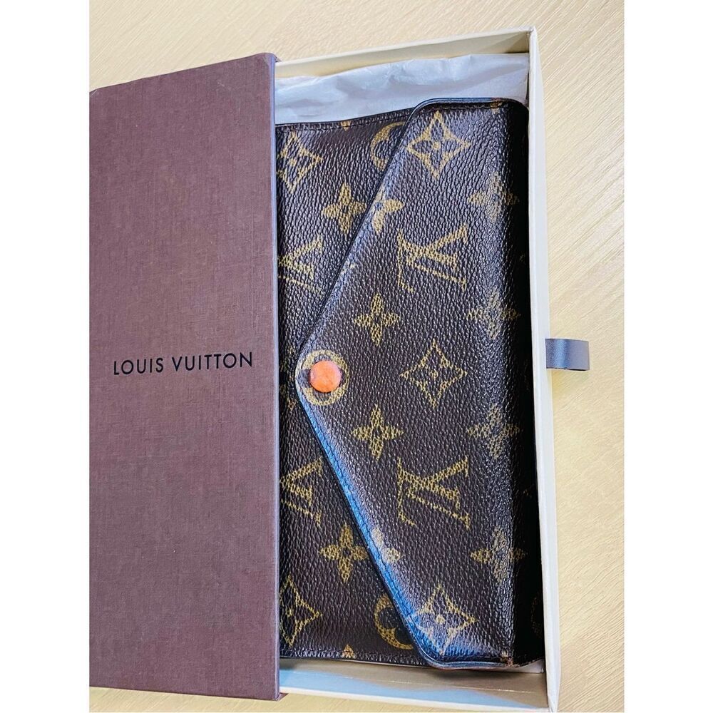 🛍️ Louis Vuitton Authentic Josephine Monogram Canvas Wallet/ On Chain with Box